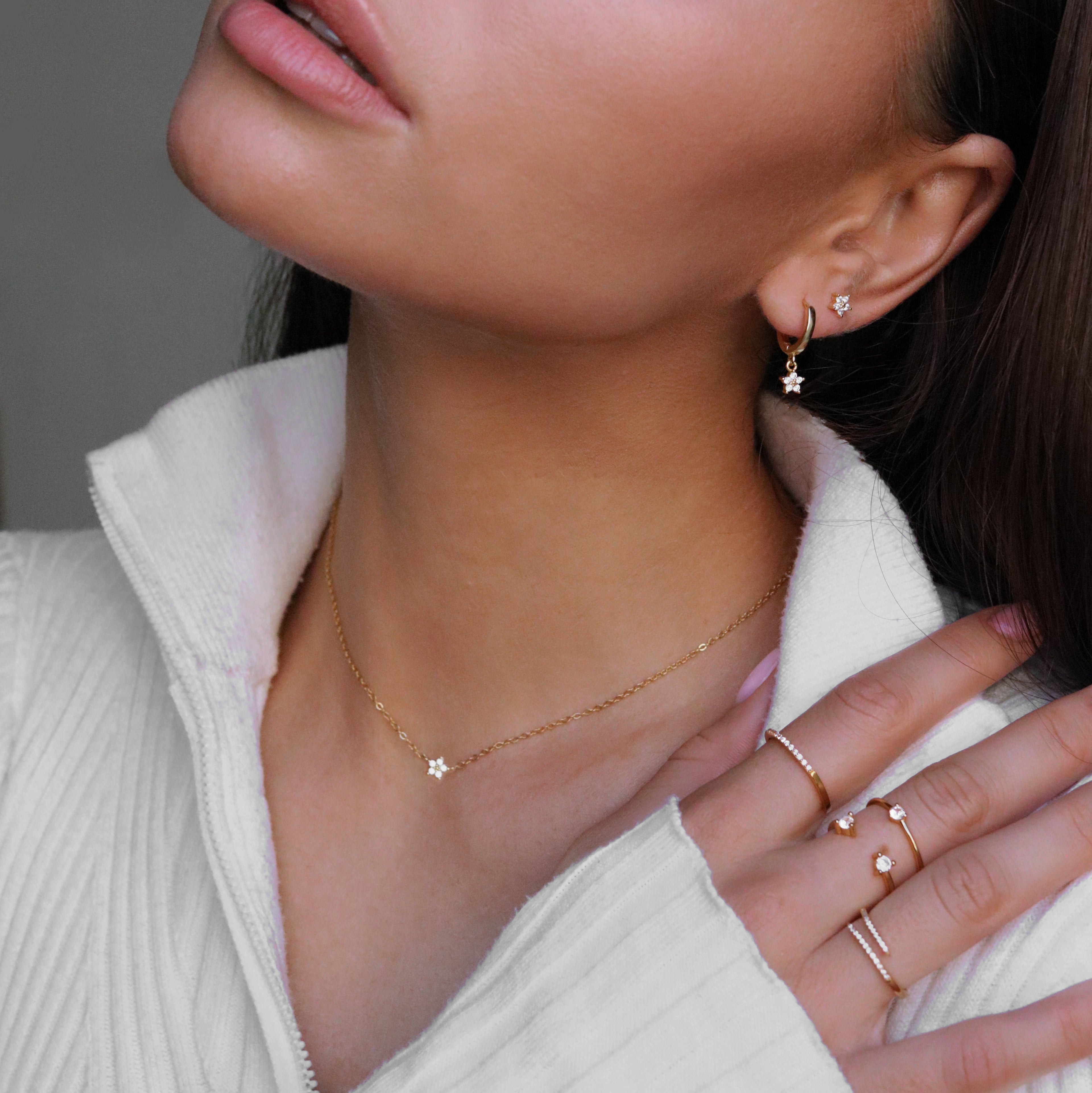 LOTUS CRYSTAL STUDS