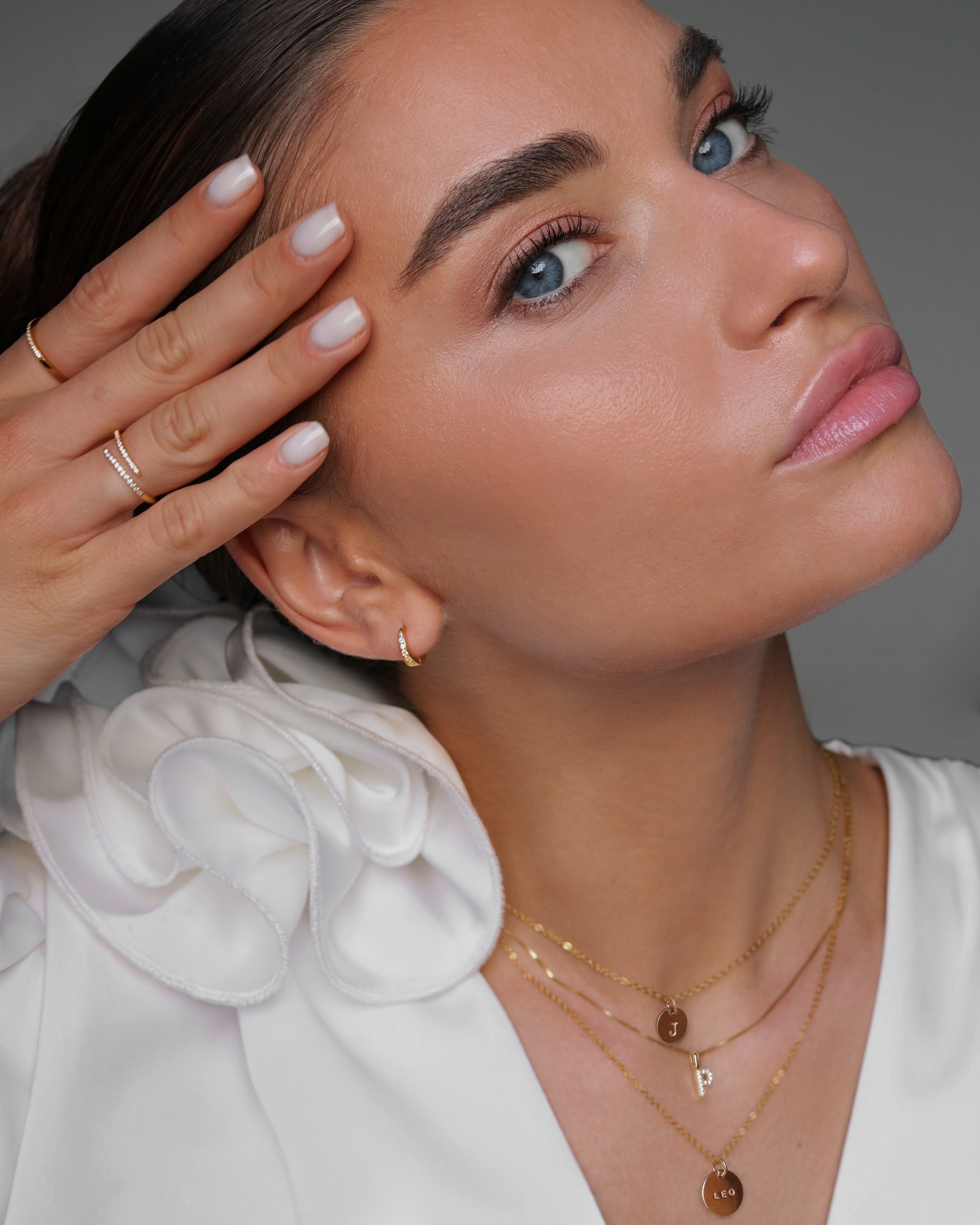 LIV STONE HOOPS - GOLD