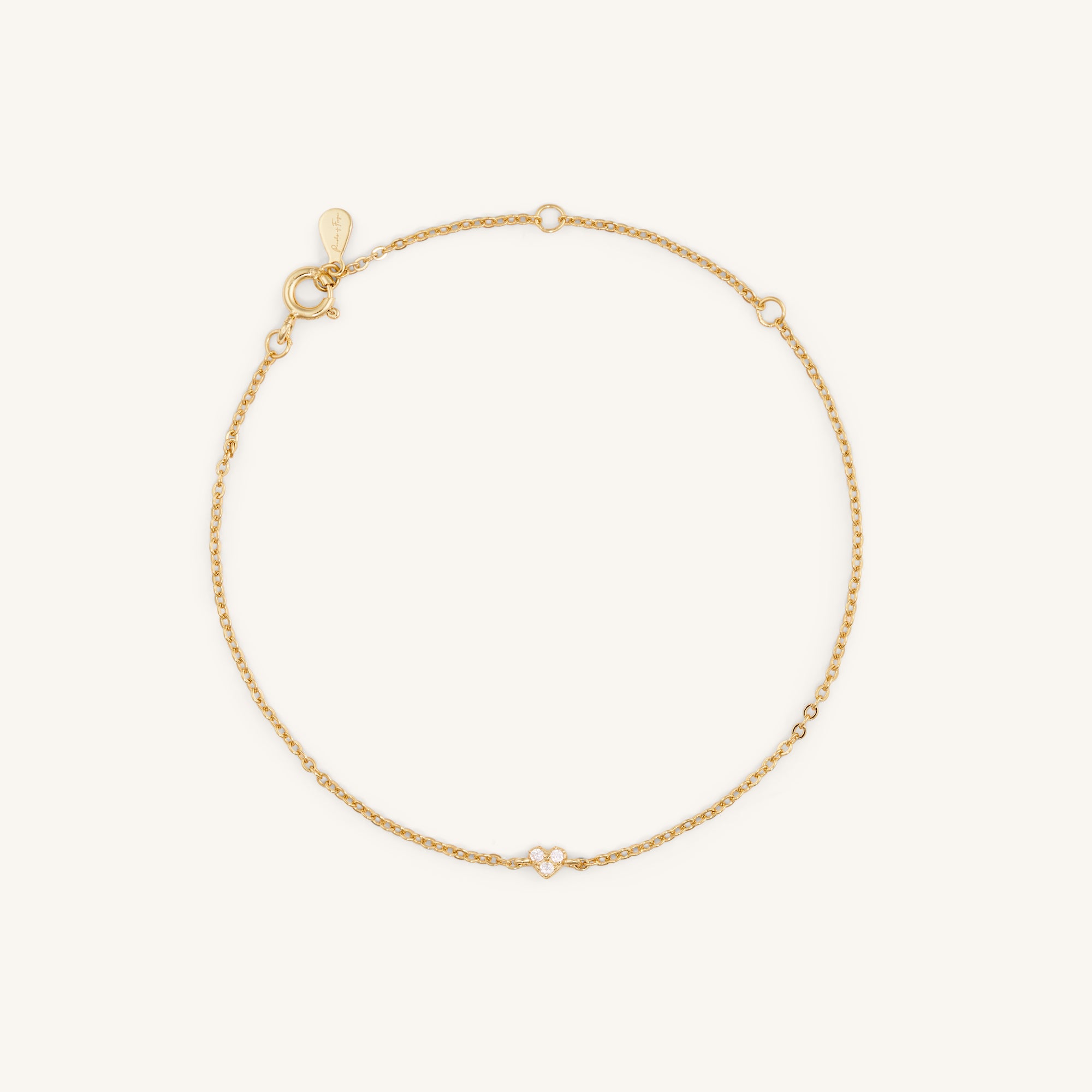 MINI HEART SPARKLING BRACELET - GOLD