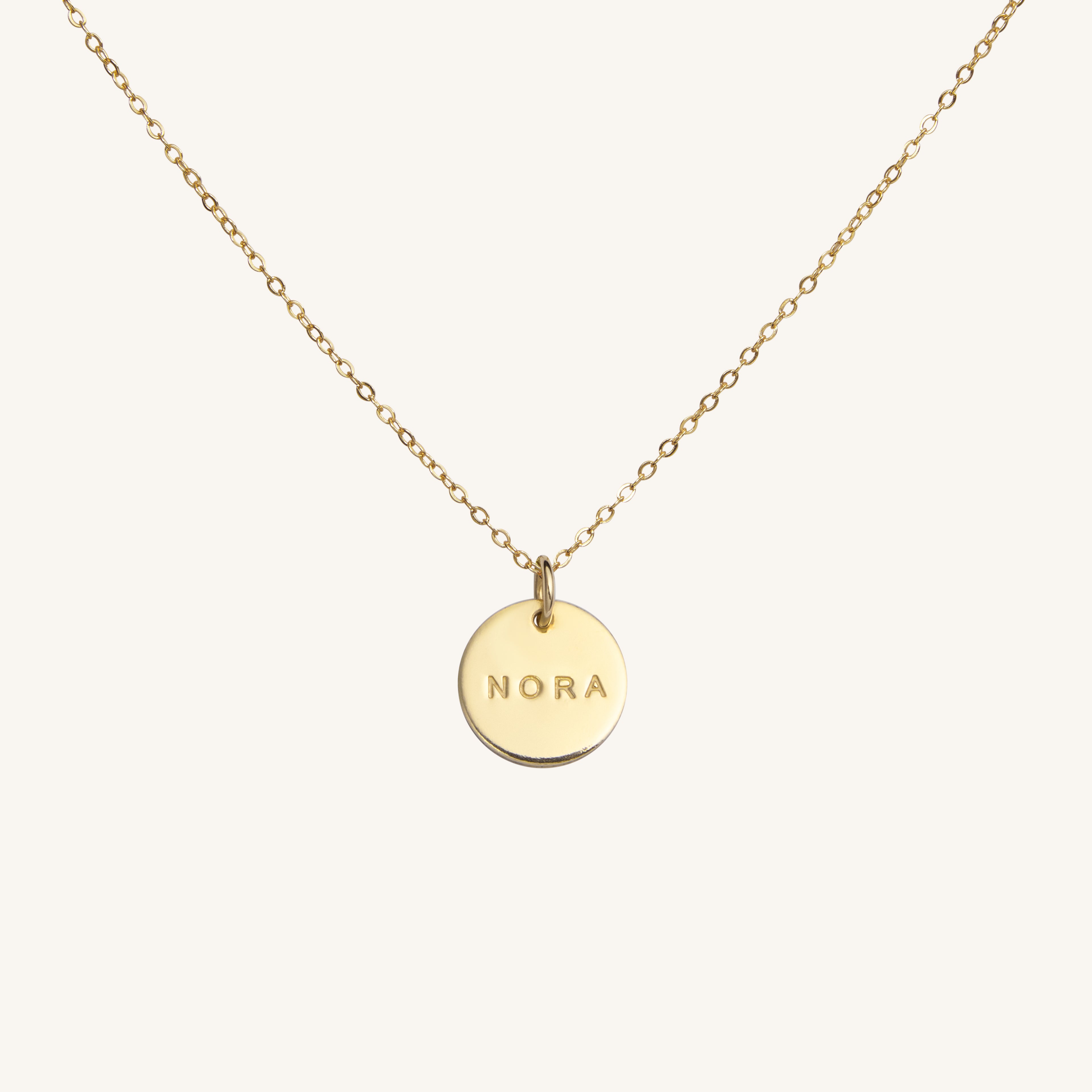 NAME COIN NECKLACE - GOLD
