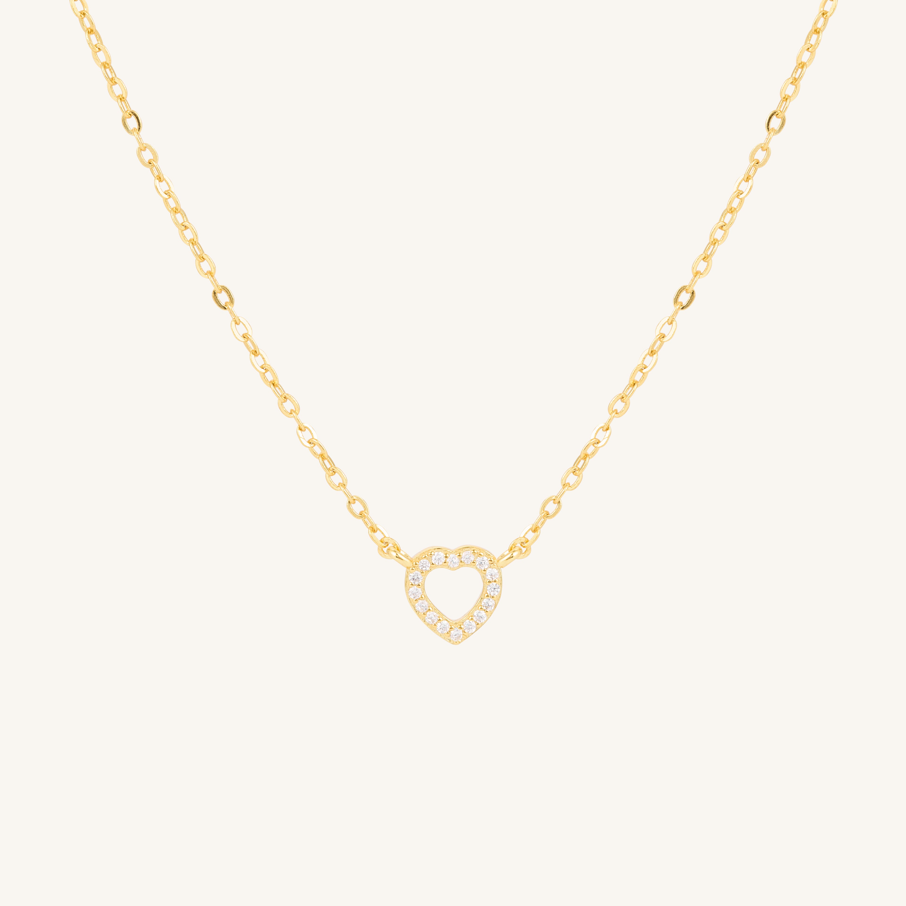 OPEN HEART HALSBAND - GOLD
