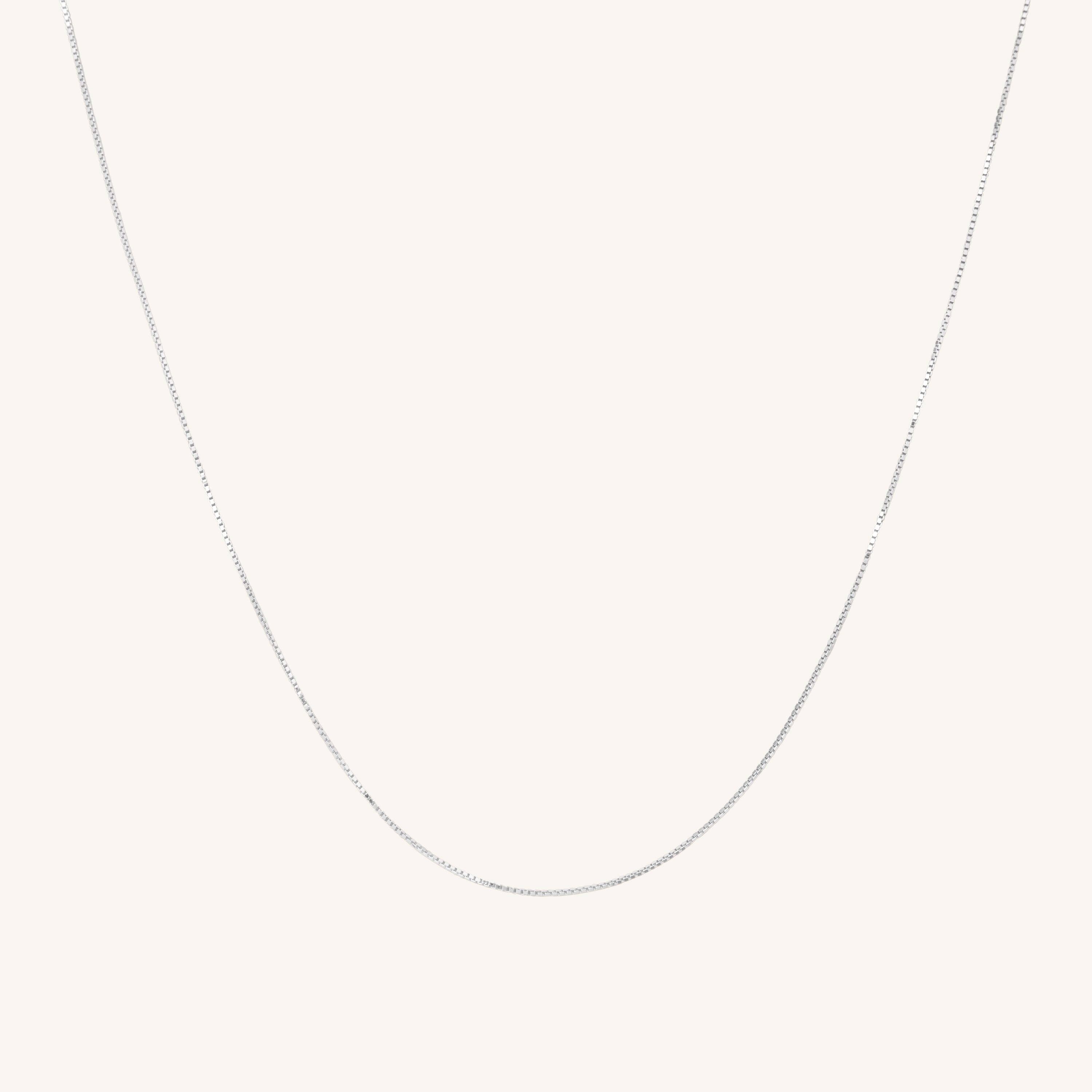 EVERYDAY BOX CHAIN NECKLACE - SILVER