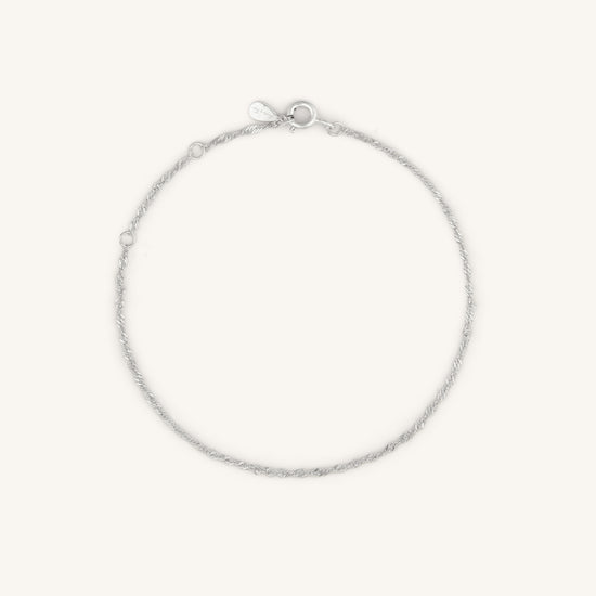 EVERYDAY TWISTED CHAIN ARMBAND  -SILVER