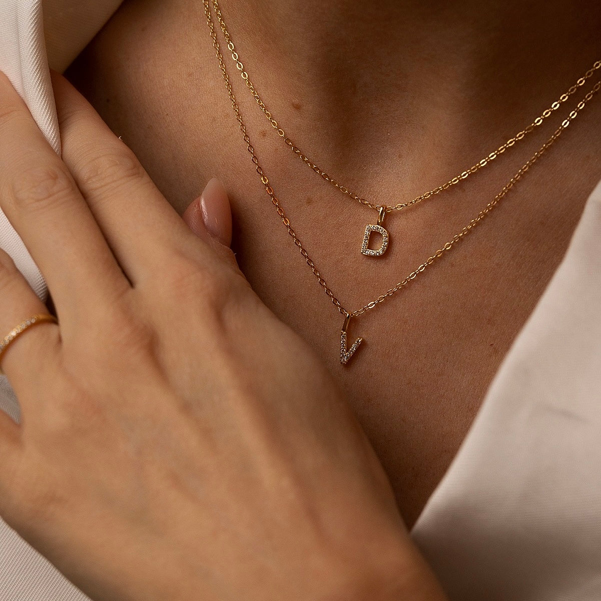 LOVE INITIAL NECKLACE - GOLD