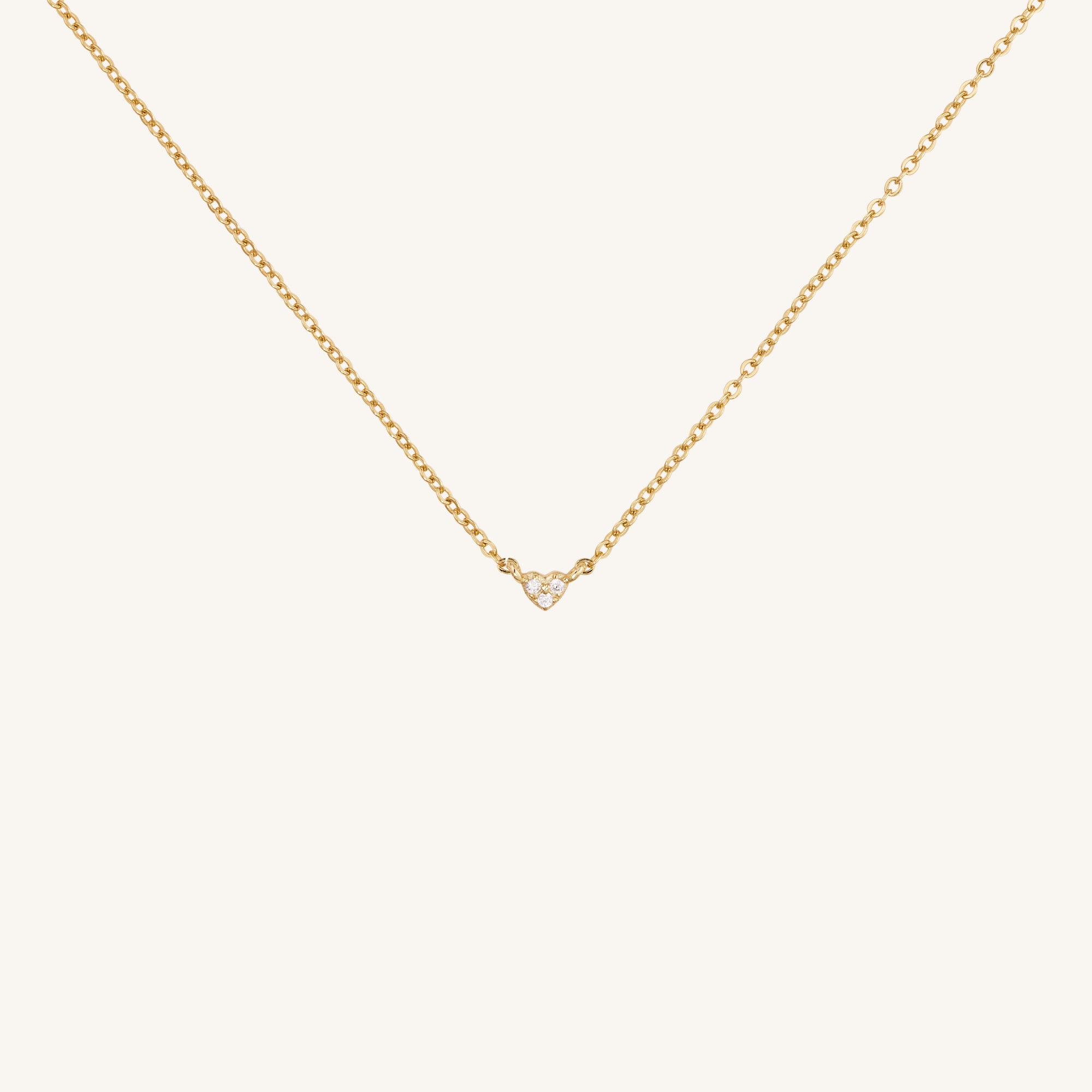 MINI HEART SPARKLING NECKLACE - GOLD