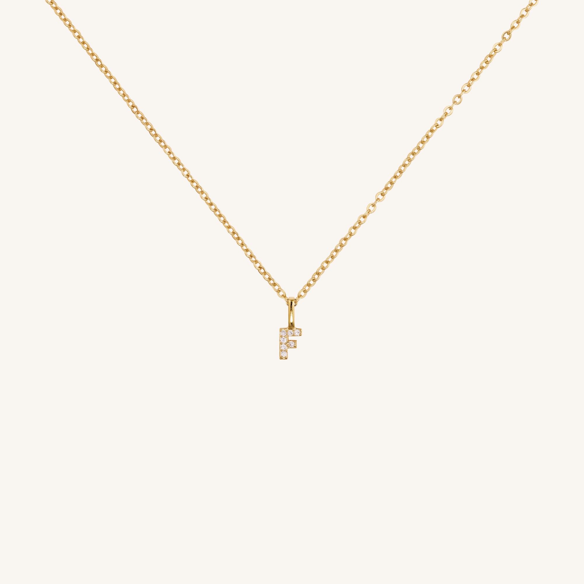 LOVE INITIAL PETITE NECKLACE - GOLD