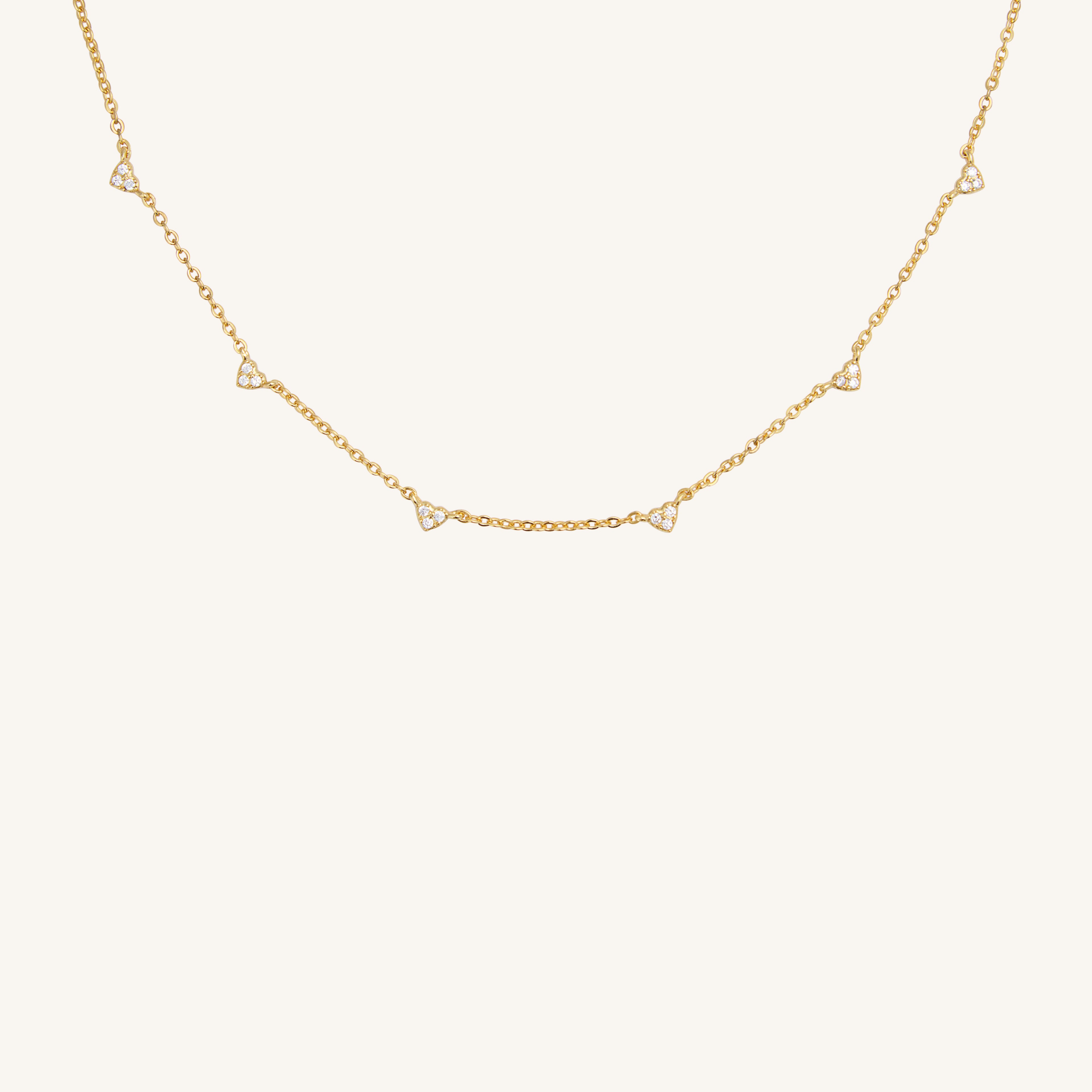 MINI HEART LINE NECKLACE - GOLD