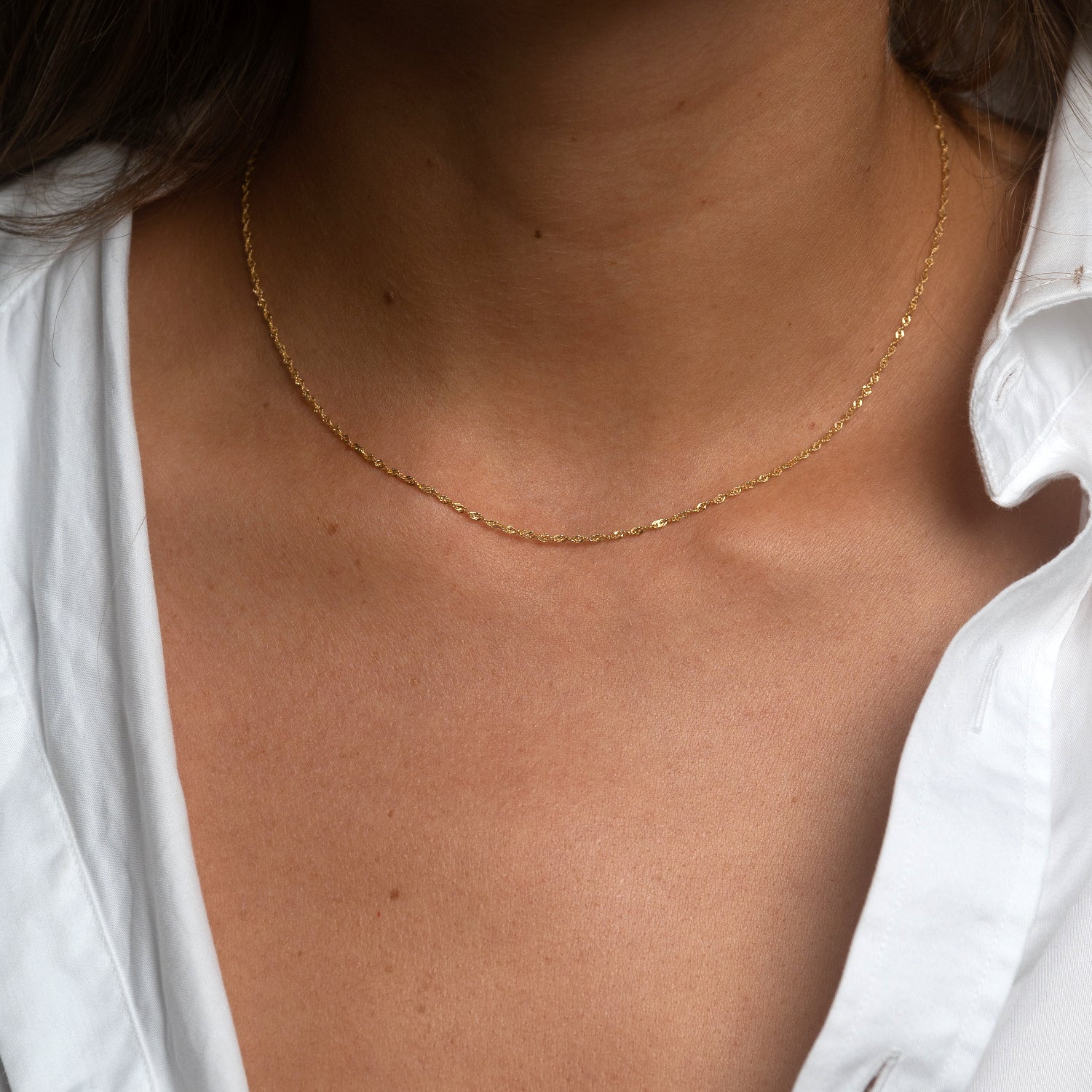 EVERYDAY TWISTED CHAIN NECKLACE - SILVER