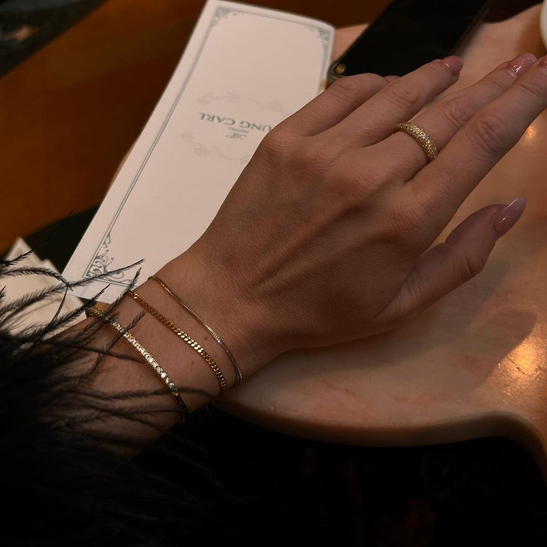 EVERYDAY BOX CHAIN BRACELET - GOLD