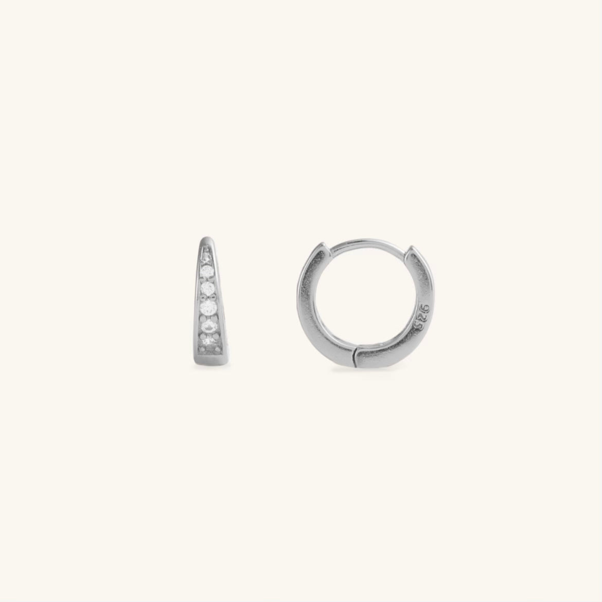 LIV STONE HOOPS -SILVER