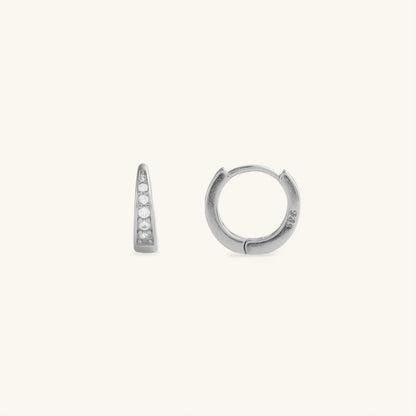 LIV STONE HOOPS -SILVER