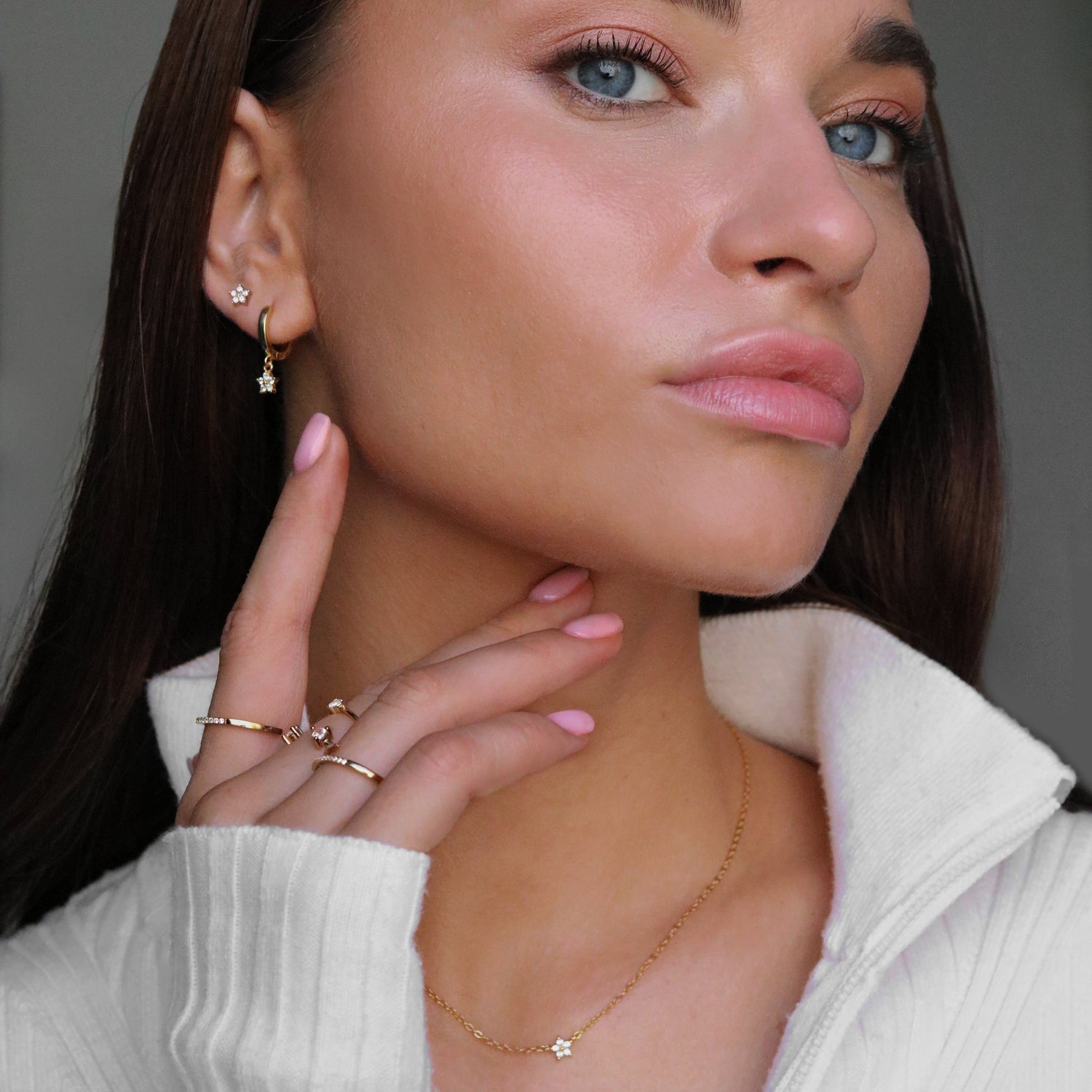 LOTUS CRYSTAL STUDS