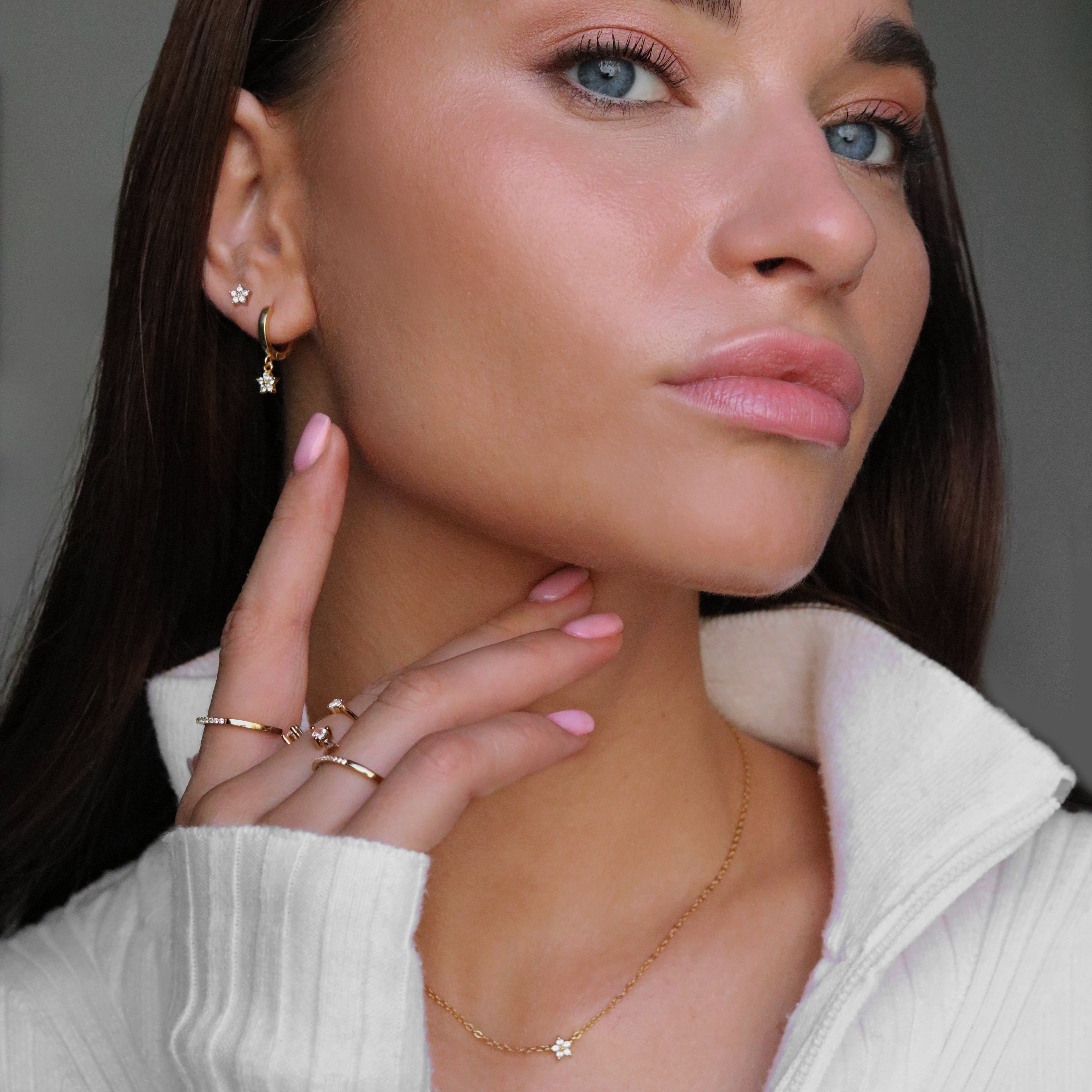 LOTUS CRYSTAL STUDS
