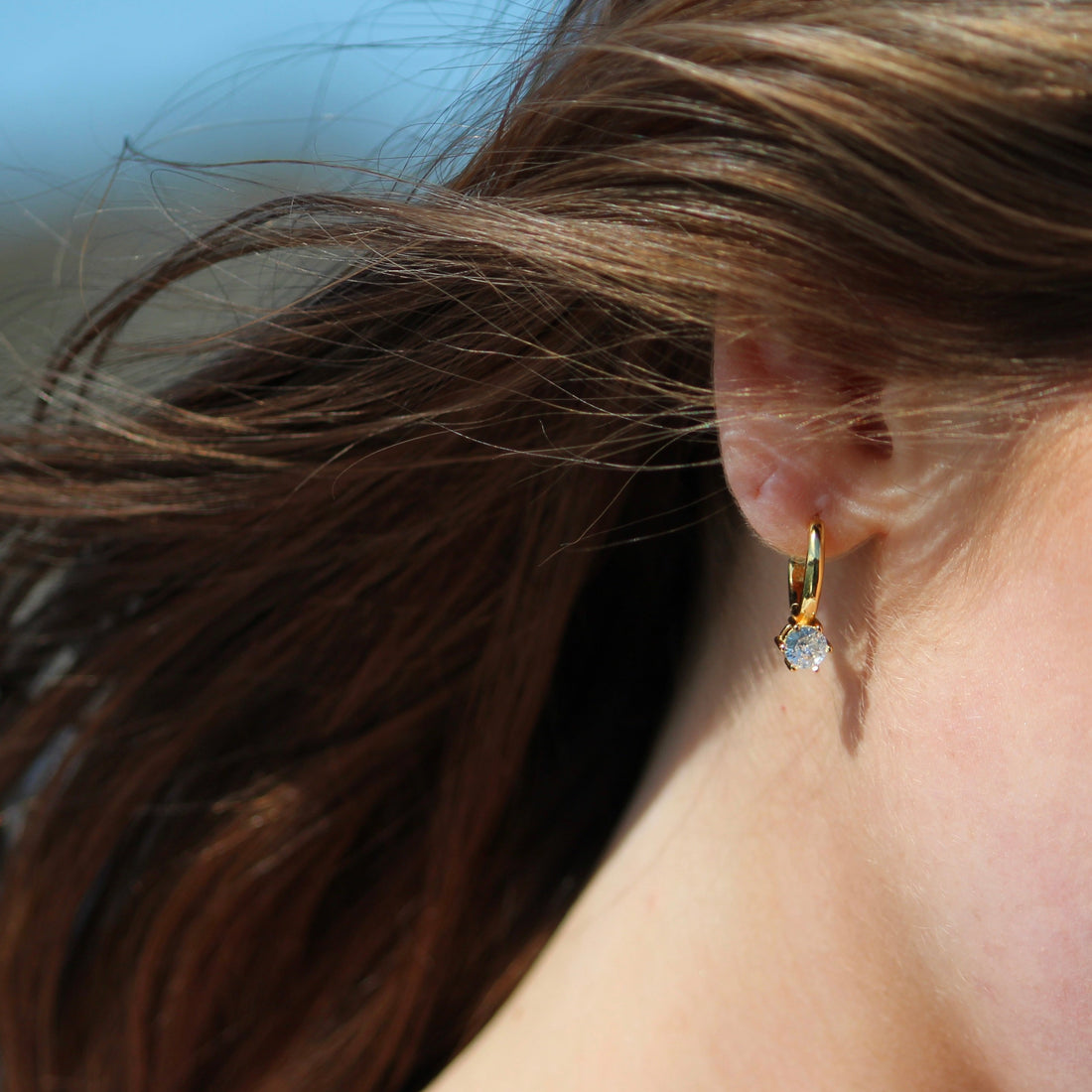 CRYSTAL DROP HOOPS