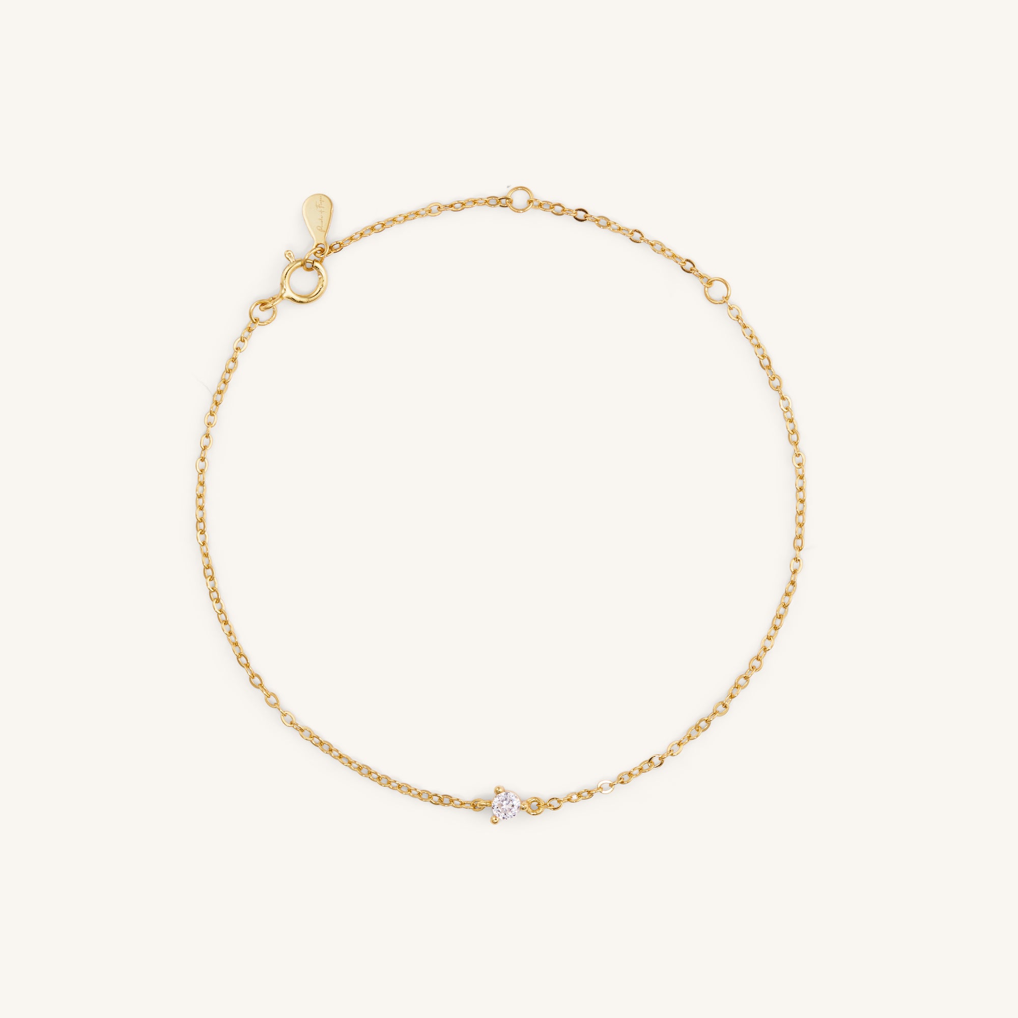 GODDESS SOLITAIRE BRACELET - GOLD