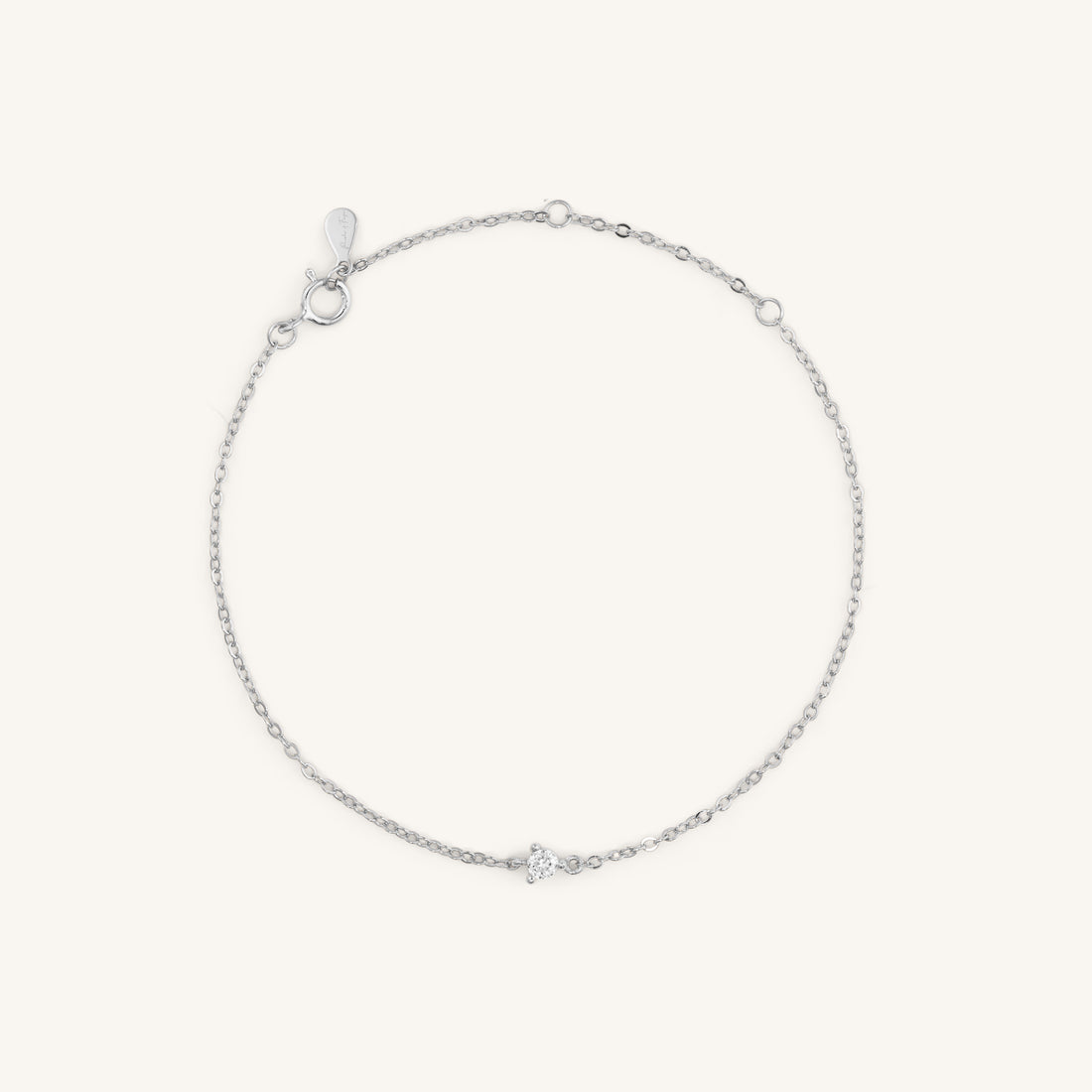 GODDESS SOLITAIRE BRACELET - SILVER