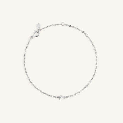 GODDESS SOLITAIRE BRACELET - SILVER