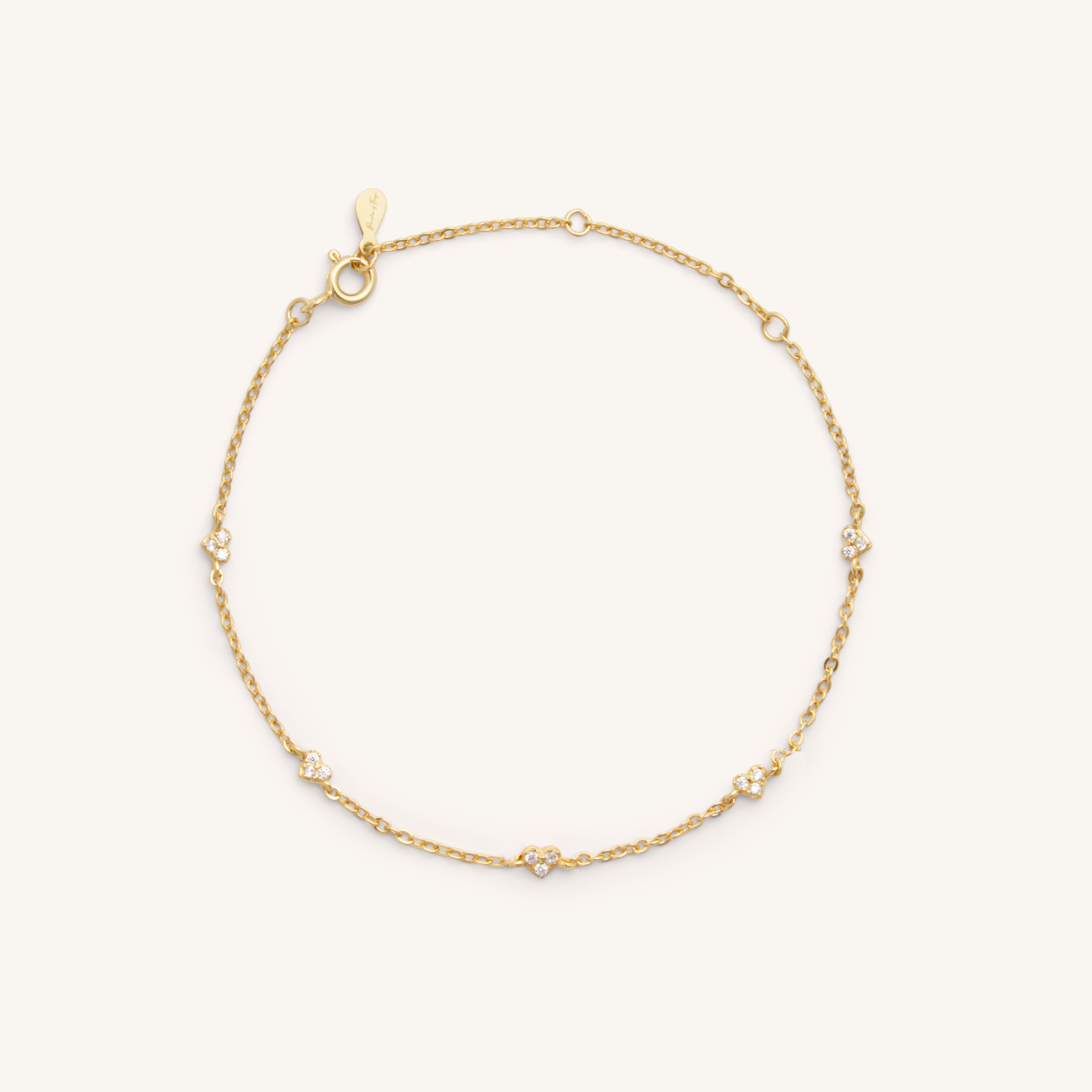 MINI HEART LINE BRACELET - GOLD