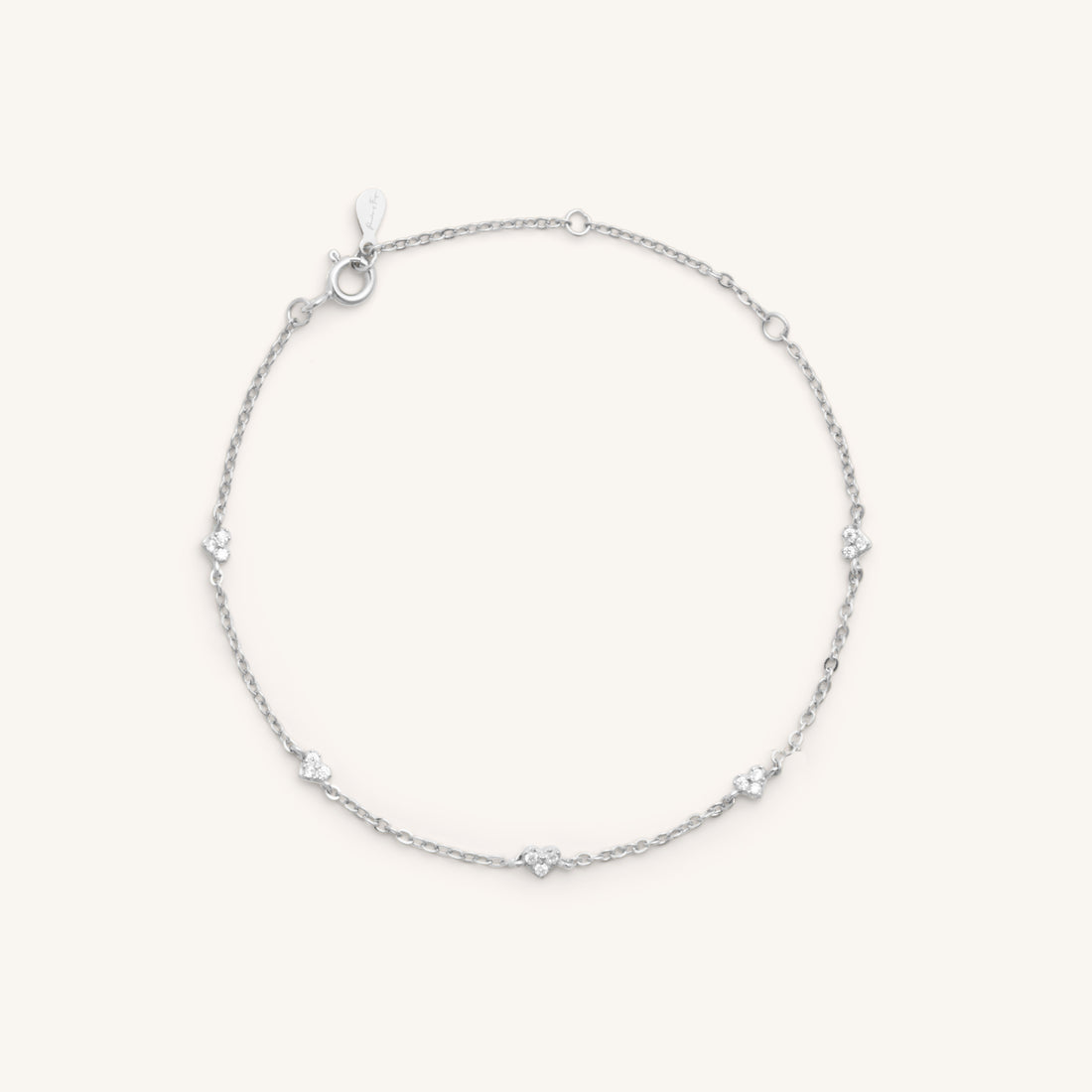 MINI HEART LINE BRACELET - SILVER