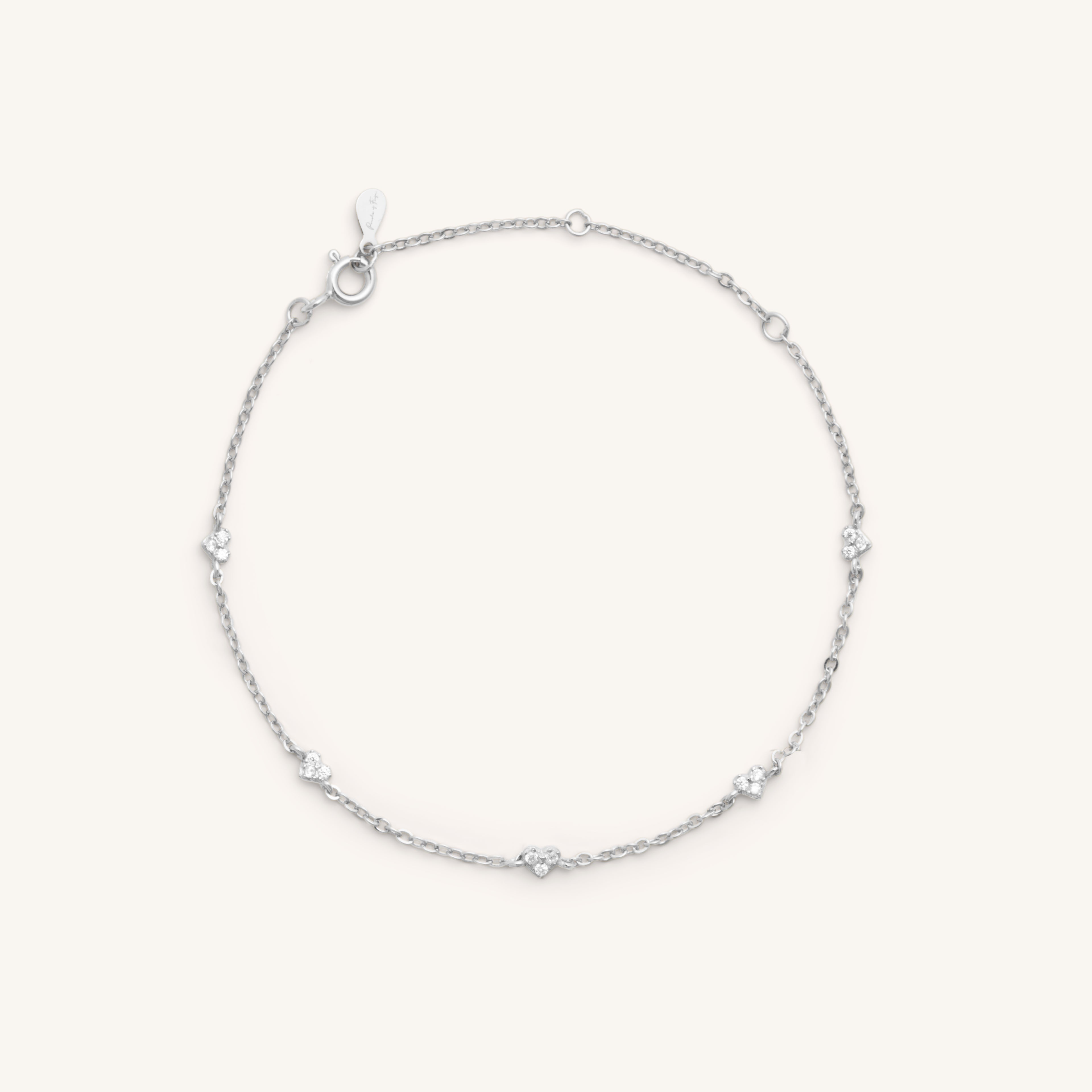 MINI HEART LINE BRACELET - SILVER