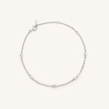 MINI HEART LINE BRACELET - SILVER