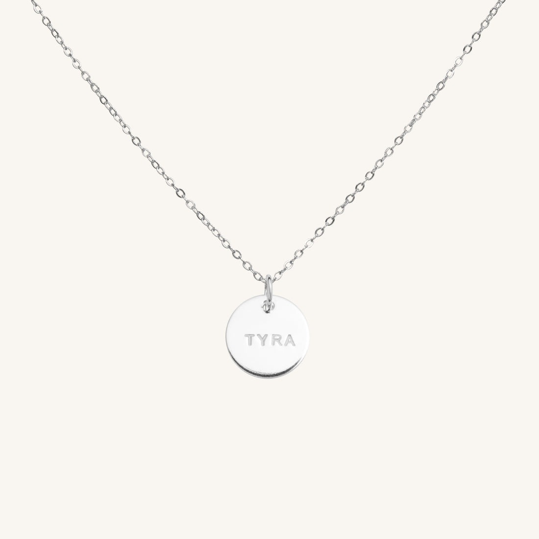 NAME COIN NECKLACE - SILVER