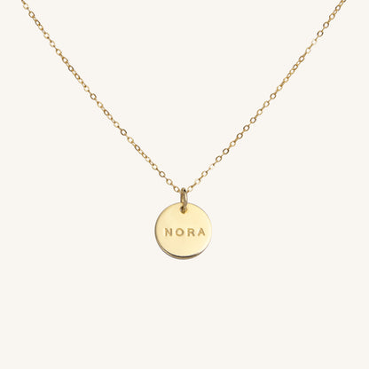 NAME COIN NECKLACE - GOLD