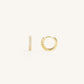 ASTRID STONE HOOPS -GULD