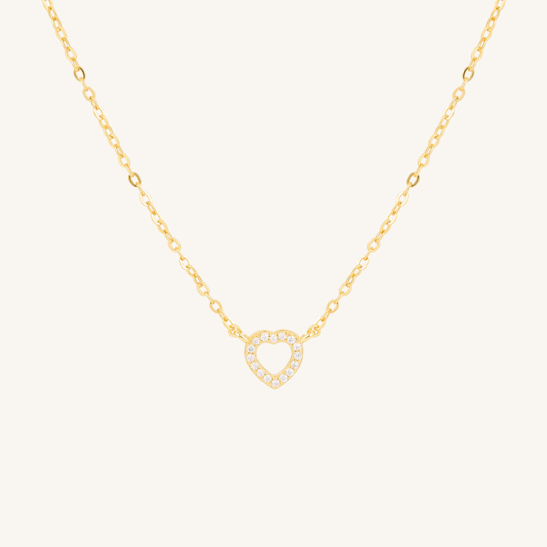 OPEN HEART HALSBAND -GULD