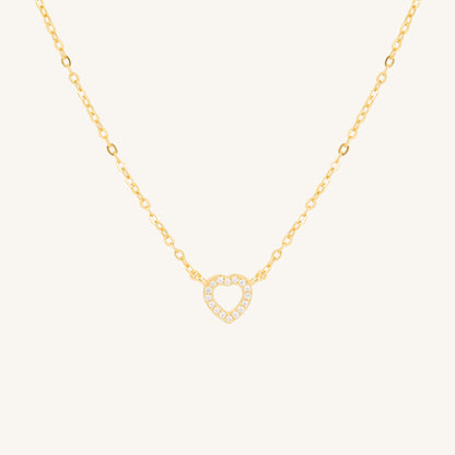 OPEN HEART HALSBAND - GOLD
