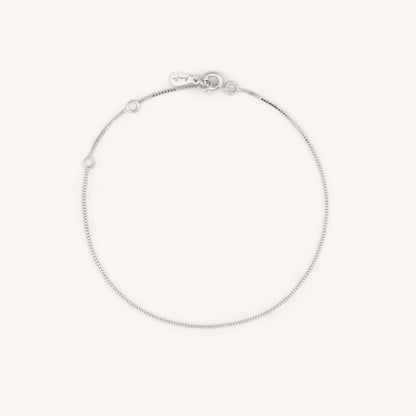 EVERYDAY BOX CHAIN ​​BRACELET - SILVER