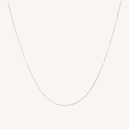 EVERYDAY BOX CHAIN ​​NECKLACE - SILVER