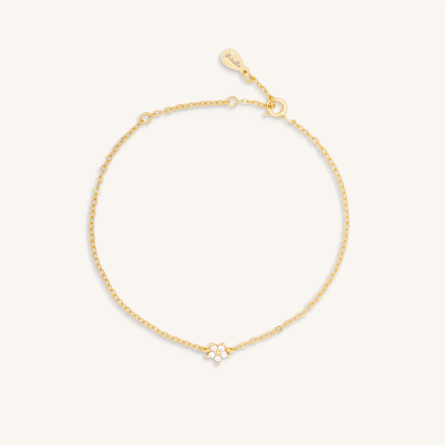 PETITE LOTUS CRYSTAL BRACELET - GOLD