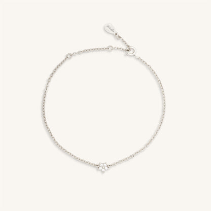 PETITE LOTUS CRYSTAL BRACELET - SILVER