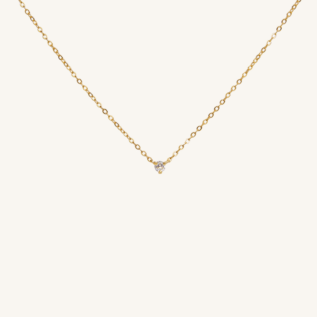 GODDESS SOLITAIRE NECKLACE - GOLD