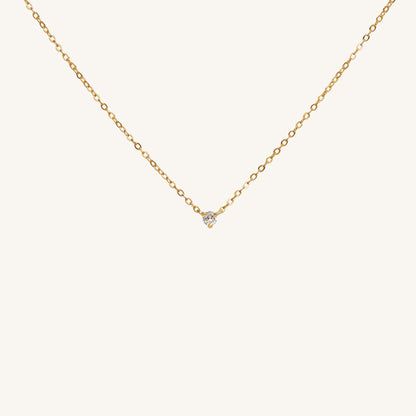 GODDESS SOLITAIRE NECKLACE - GOLD