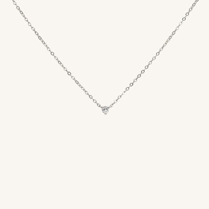 GODDESS SOLITAIRE NECKLACE - SILVER