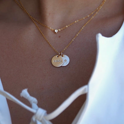 NAME COIN NECKLACE - GOLD