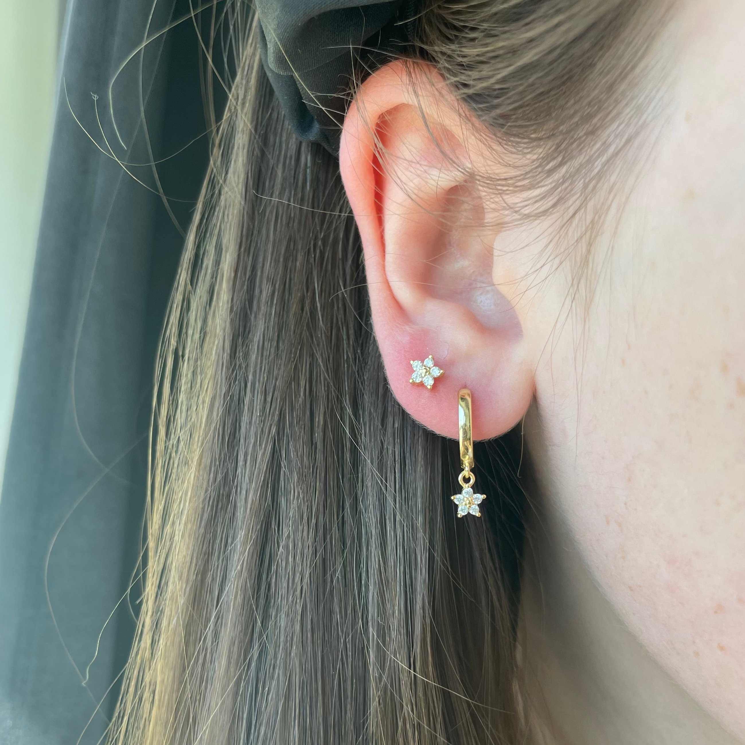 LOTUS CRYSTAL HOOPS