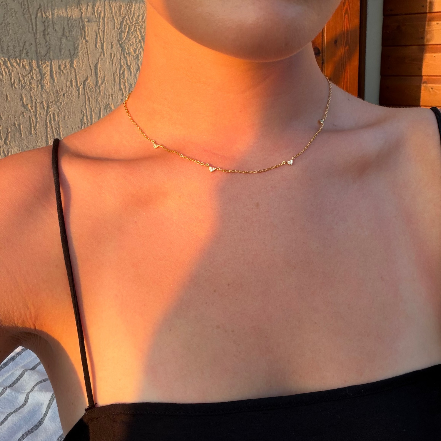 MINI HEART LINE NECKLACE