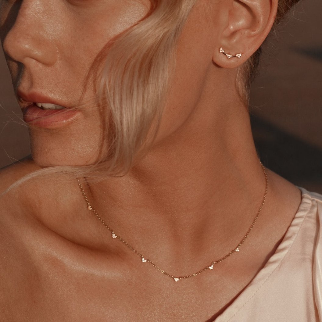 MINI HEART LINE NECKLACE - GOLD