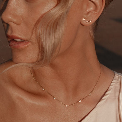 MINI HEART LINE NECKLACE - GOLD