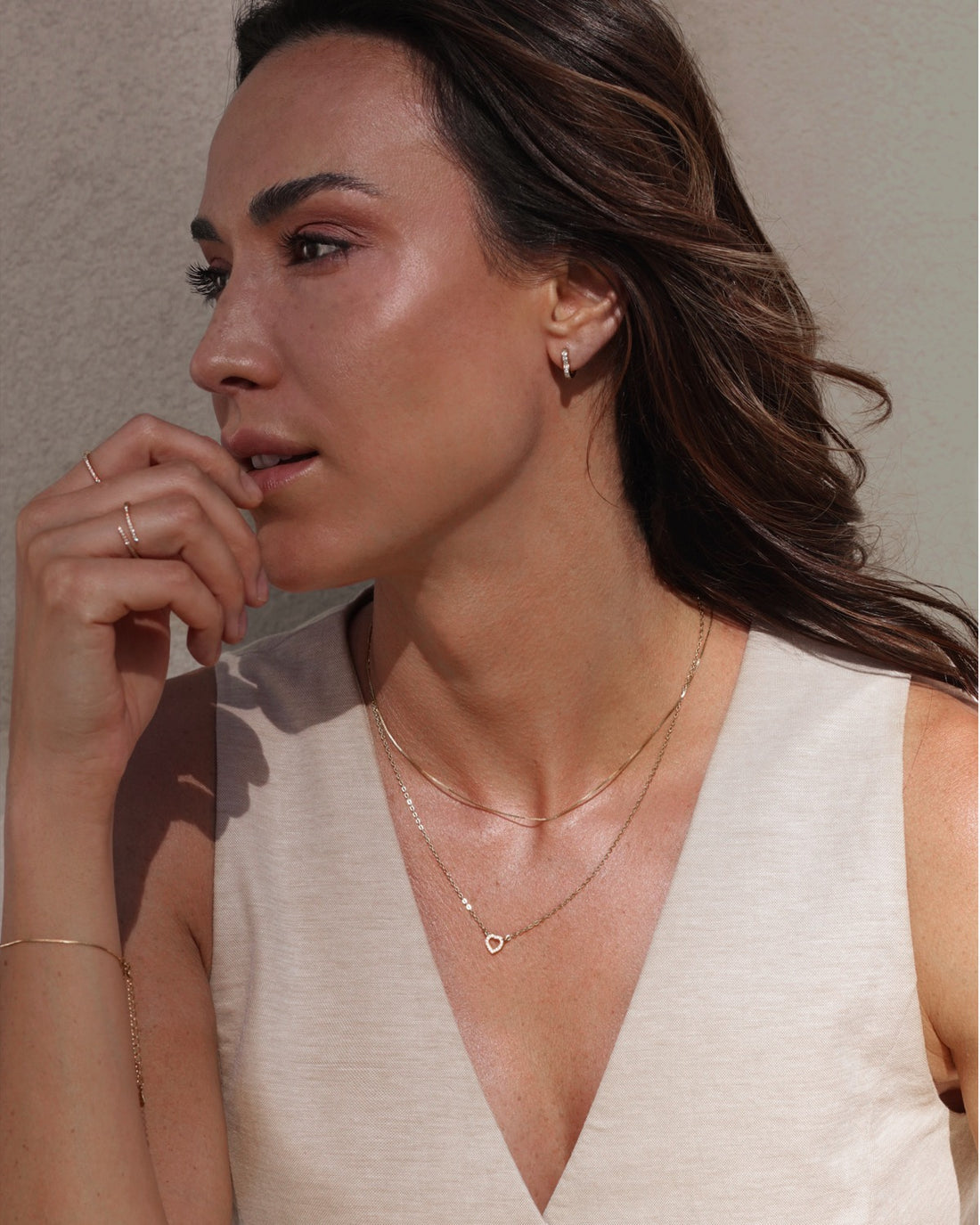 OPEN HEART HOOPS -GOLD