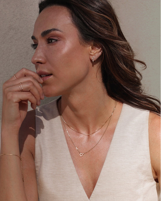 OPEN HEART HOOPS -GULD