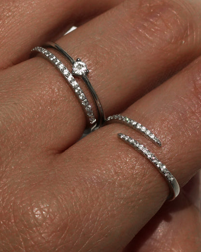 GODDESS SOLITAIRE RING - SILVER