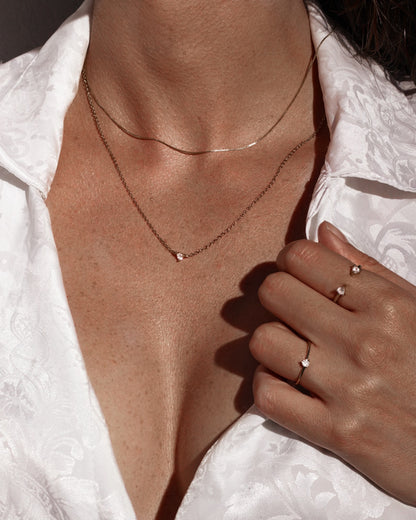 GODDESS SOLITAIRE RING - GOLD