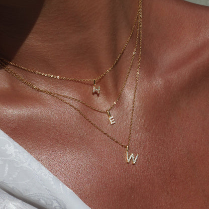LOVE INITIAL NECKLACE - GOLD