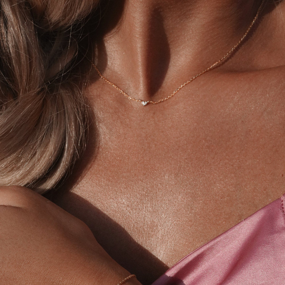 MINI HEART SPARKLING NECKLACE - GOLD