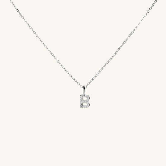 LOVE INITIAL HALSBAND -SILVER