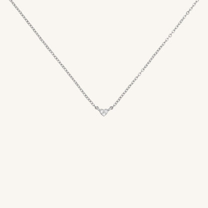 MINI HEART SPARKLING NECKLACE - SILVER